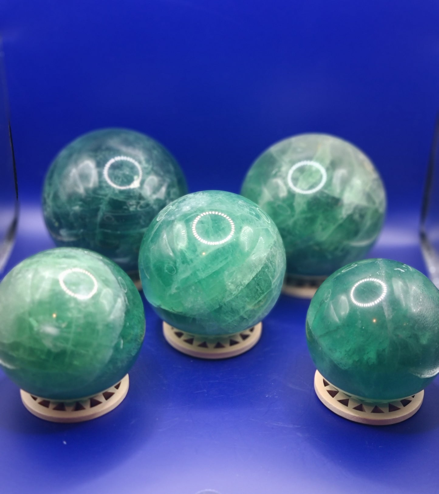 Large Green Fluorite Spheres