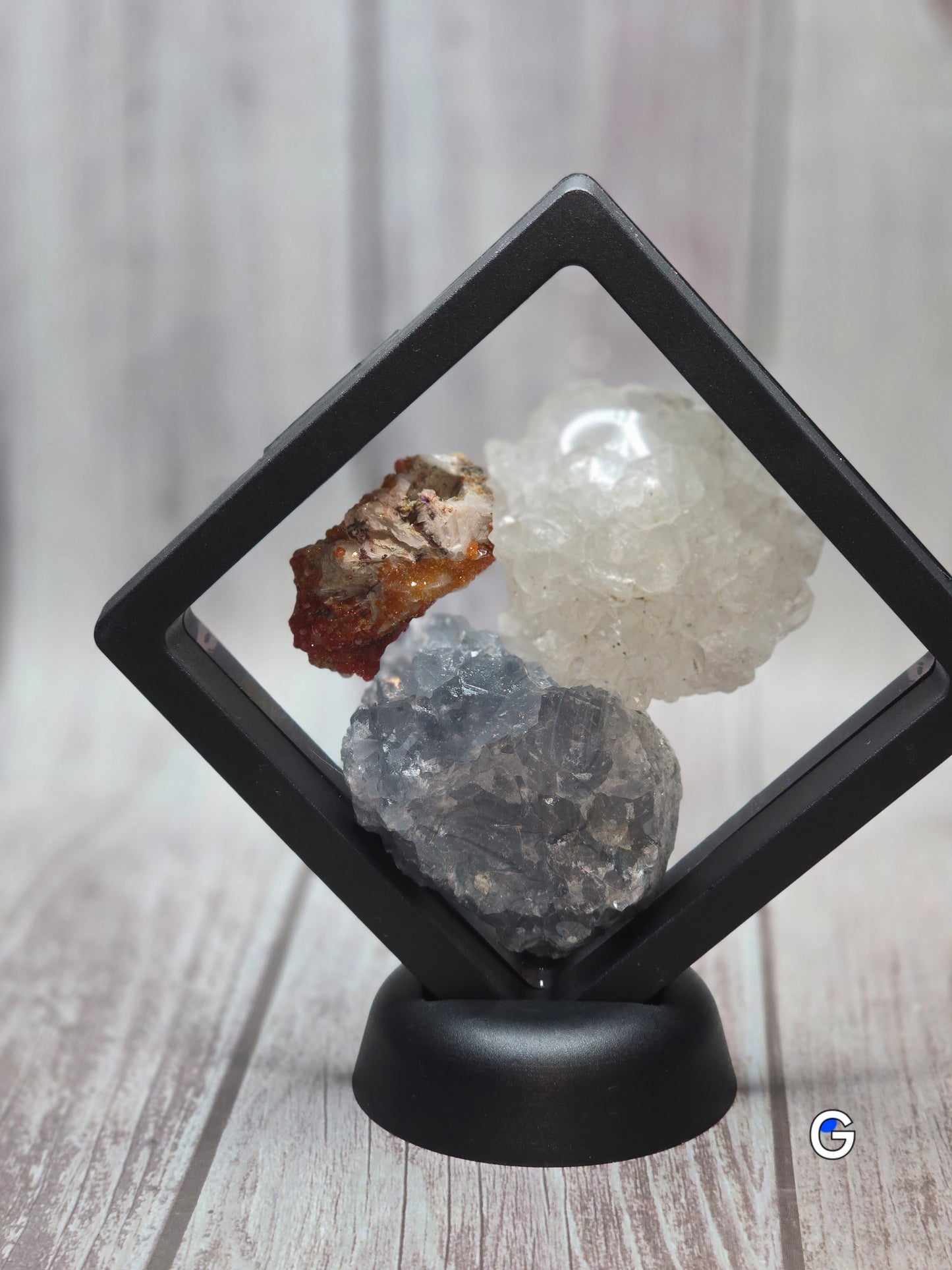 Zeolite, Blue Celestite and Vanadinite